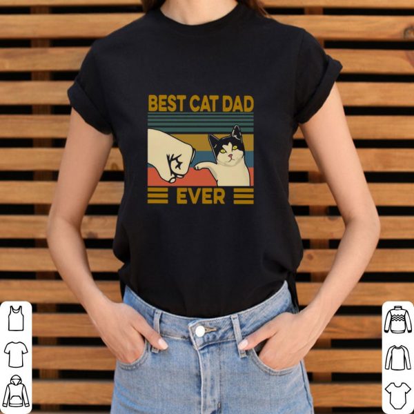 Hot Best Cat Dad Ever Vintage shirt 3