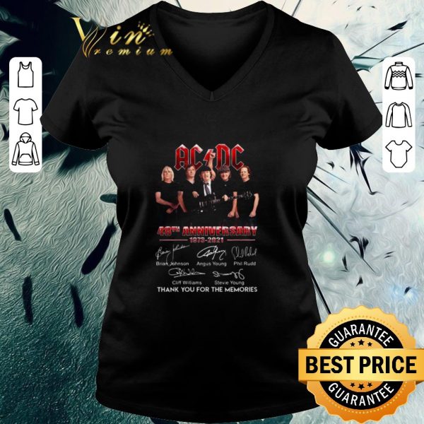 Hot ACDC band member 48th Anniversary 1973-2021 Signatures shirt 3