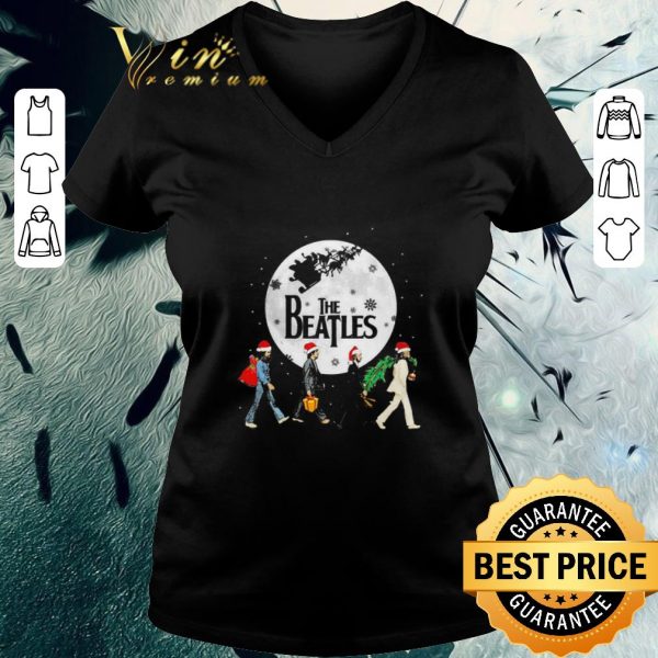 Pretty The Beatles Abbey Road Moon Christmas shirt 3
