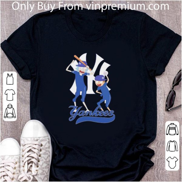 Premium Rick And Morty Mashup New York Yankees Logo shirt 2