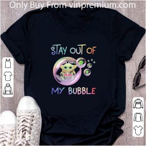 Nice Baby Yoda Hug Papa John’s Stay Out Of My Bubble Covid-19 shirt 4
