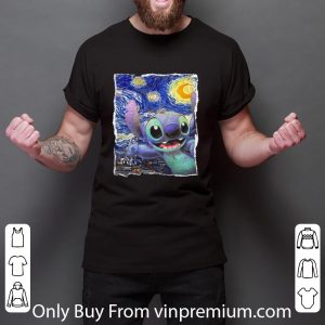 Pretty Disney Stitch Mashup Van Gogh Starry Night shirt 5