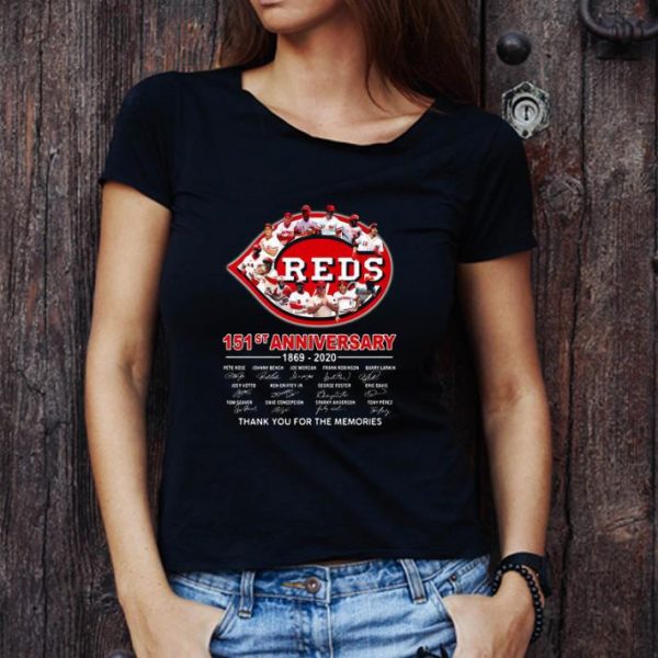 Great Cincinnati Reds 151st Anniversary 1869 2020 Thank You For The Memories Signatures shirt 1