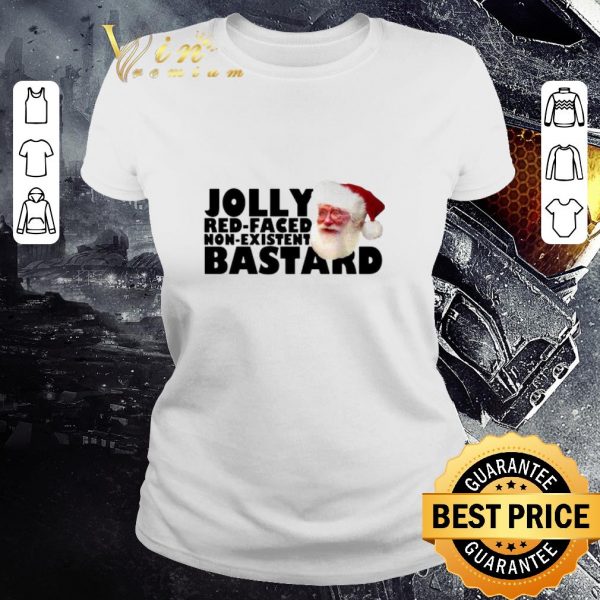 Awesome Santa Jolly Red Faced Non Existent Bastard shirt 2