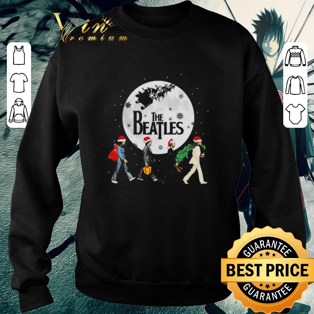 Pretty The Beatles Abbey Road Moon Christmas shirt
