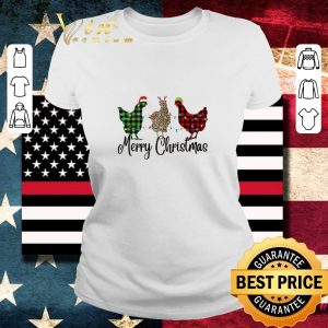 Funny Chickens Leopard Plaid Lights Merry Christmas shirt 4