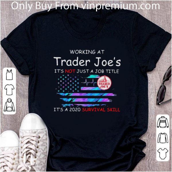Awesome Working At Trader Joe’s In The Box It’s Not Just A Job Title American Flag shirt 2