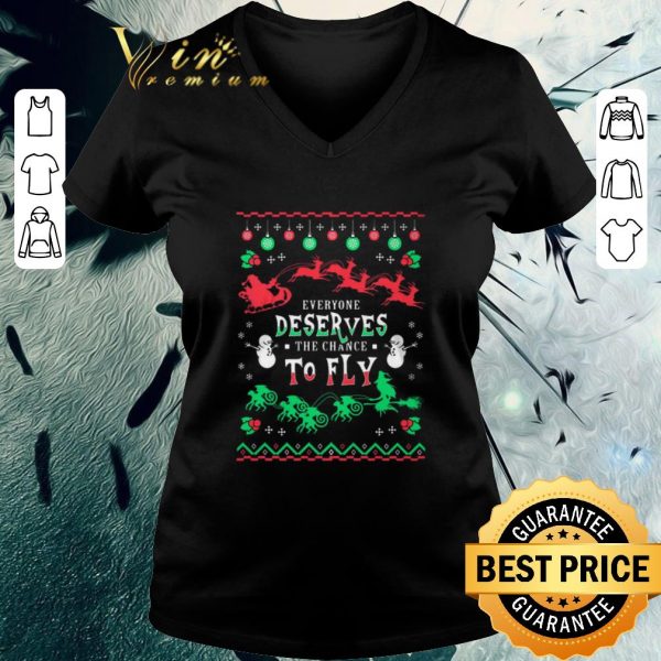 Awesome Everyone Deserves The Chance To Fly Christmas shirt 3