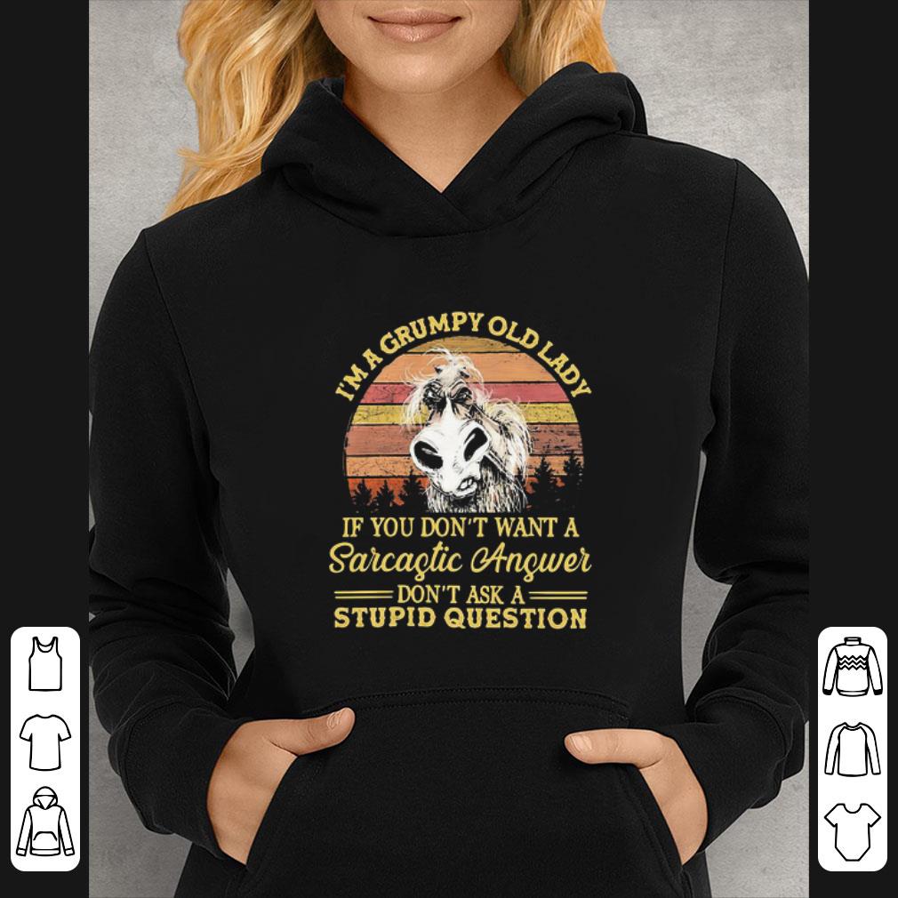 Premium Vintage I’m A Grumpy Old Lady If You Don't Want A Sarcastic Answer shirt