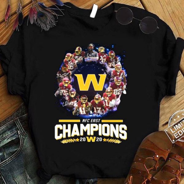 Awesome Washington Football Team Signatures NFC East Champions 2020 shirt 1
