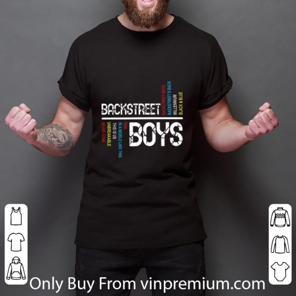 Great Backstreet boys backstreet’s back millennium black and blue shirt 3