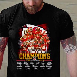 Official Team Kansas City Chiefs Back To Back AFC Champions 2019-2020 Signed shirt 6