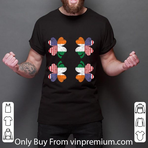 Hot Saint Patricks Day Irish Four Leaf Clover Ireland American shirt 3