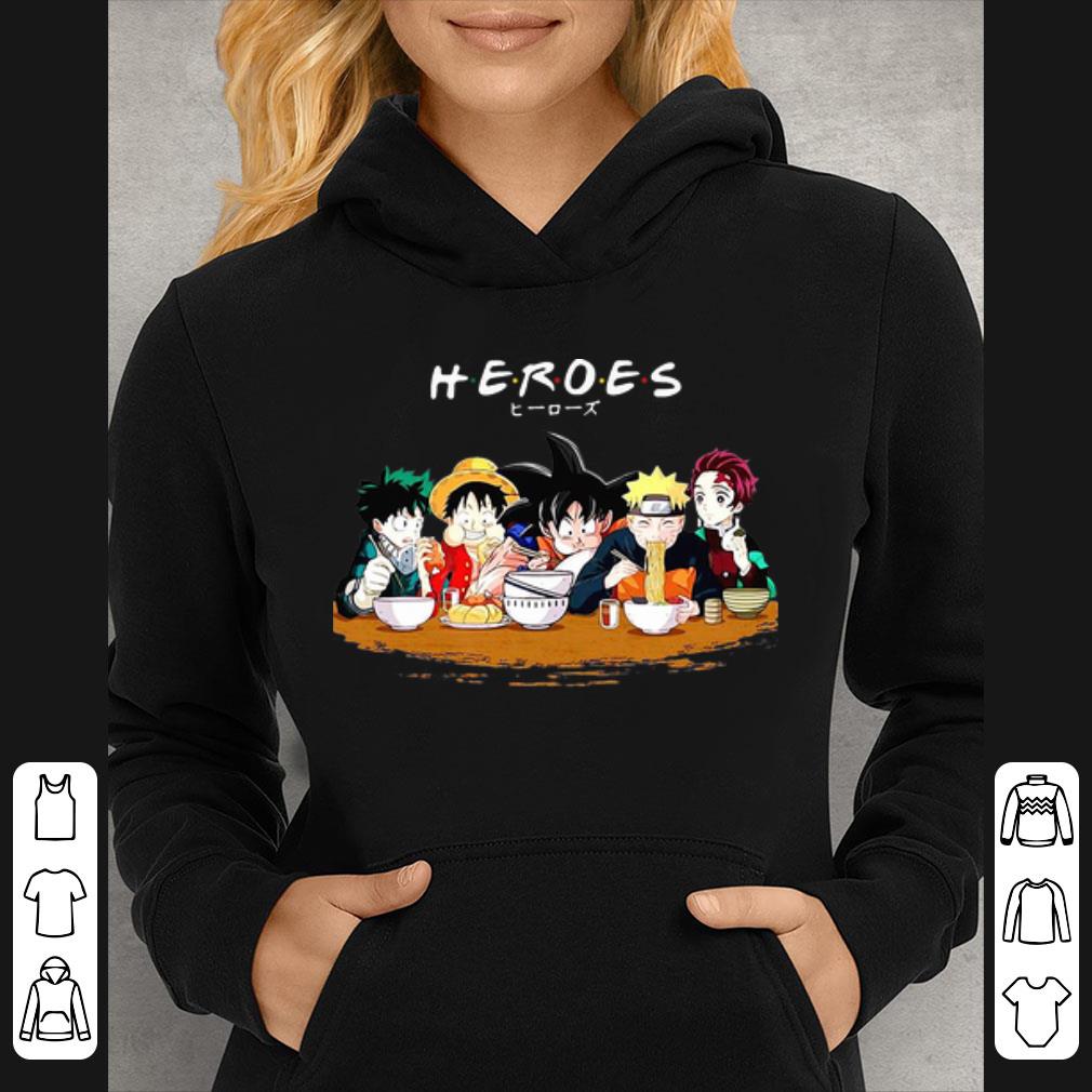 Original Heroes Anime Characters Eating Ramen shirt 7 Original Heroes Anime Characters Eating Ramen shirt