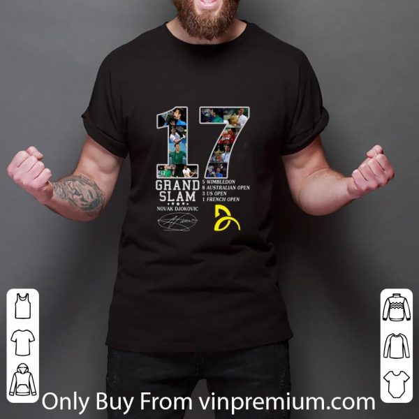 Great Novak Djokovic 17 Grand Slam Signatures shirt 3