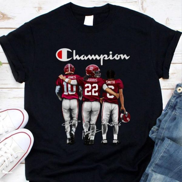 Premium Logo Champion Alabama Crimson Tide Jones Harris Smith Signatures shirt 1