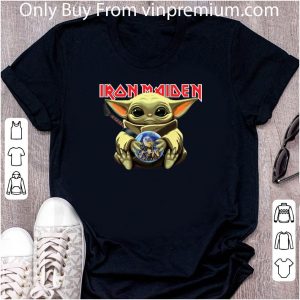 Hot Baby Yoda hug Iron Maiden Star Wars Mandalorian The Child shirt 4