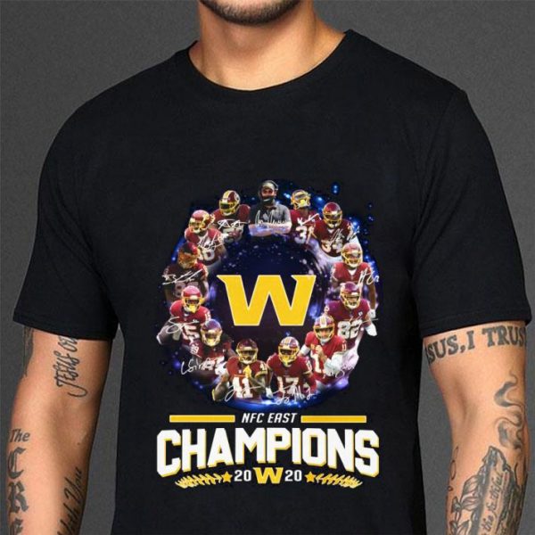 Awesome Washington Football Team Signatures NFC East Champions 2020 shirt 3