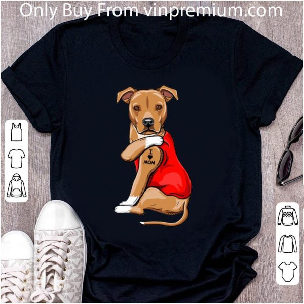 Nice Greyhounds Tattoo I Love Mom Dog Lovers shirt 2