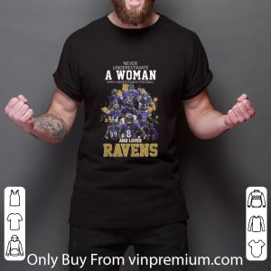 Pretty Never underestimate a woman who understands Baltimore Ravens shirt 5
