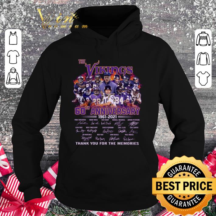 Original Thank You Memories The Vikings 60th Anniversary 1961-2021 Signed shirt 8 Thank You Memories The Vikings 60th Anniversary 1961-2021 Signed shirt