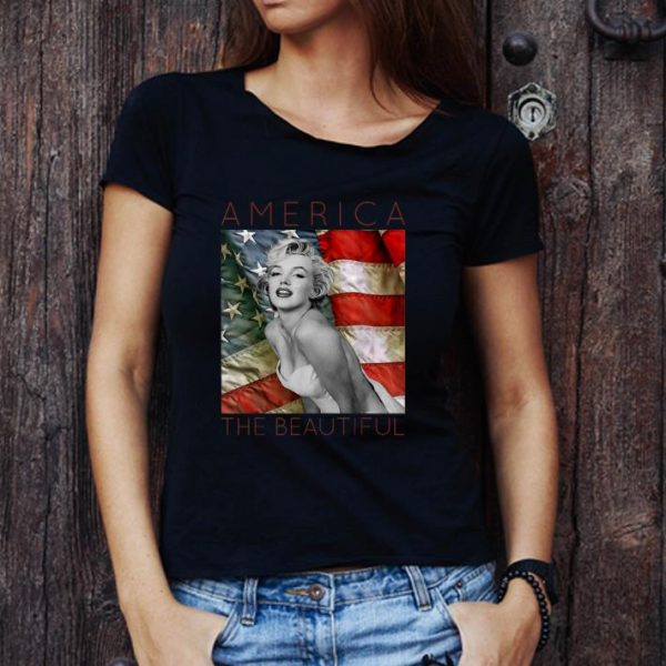 Top Marilyn Monroe America The Beautiful American flag shirt 1