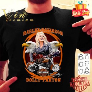 Funny Dolly Parton Signature Harley Davidson shirt 5