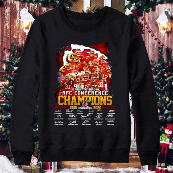 Official Team Kansas City Chiefs Back To Back AFC Champions 2019-2020 Signed shirt 4