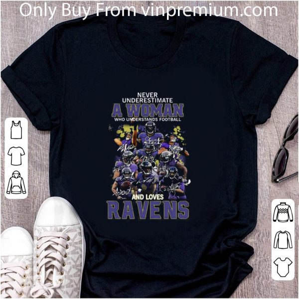 Pretty Never Underestimate A woman Who Understands Football And Loves Ravens shirt 2