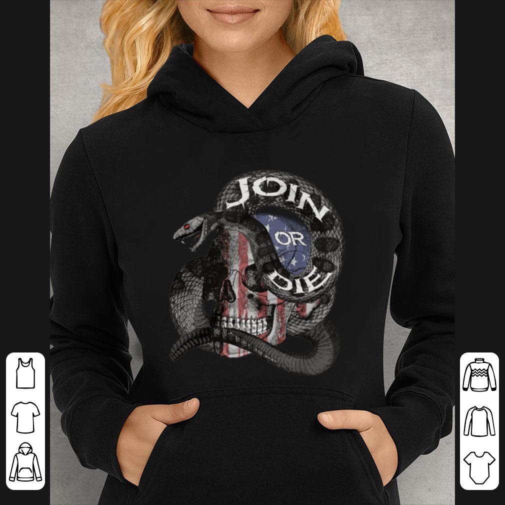 Pretty Join or die skull American flag shirt