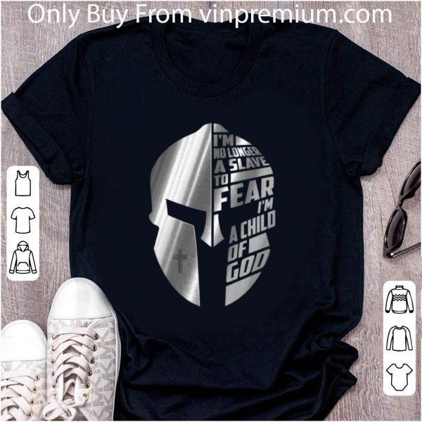 Pretty Warrior i'm no longer a slave to fear i'm a child of god shirt 2