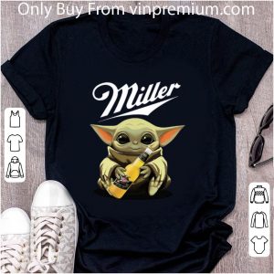 Hot Baby Yoda Hug Miller Genuine Draft shirt 4