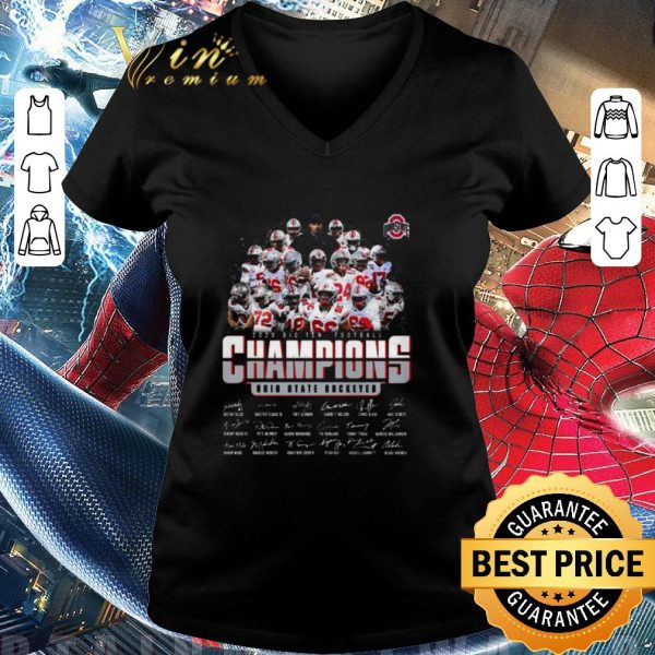 Hot 2020 Big Ten Football Champions Ohio State Buckeyes Signatures shirt 3