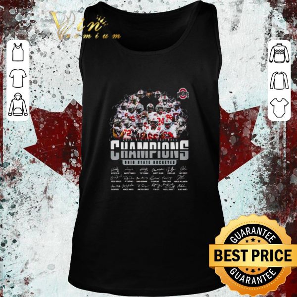 Hot 2020 Big Ten Football Champions Team Ohio State Buckeyes Signatures NFL shirt 2