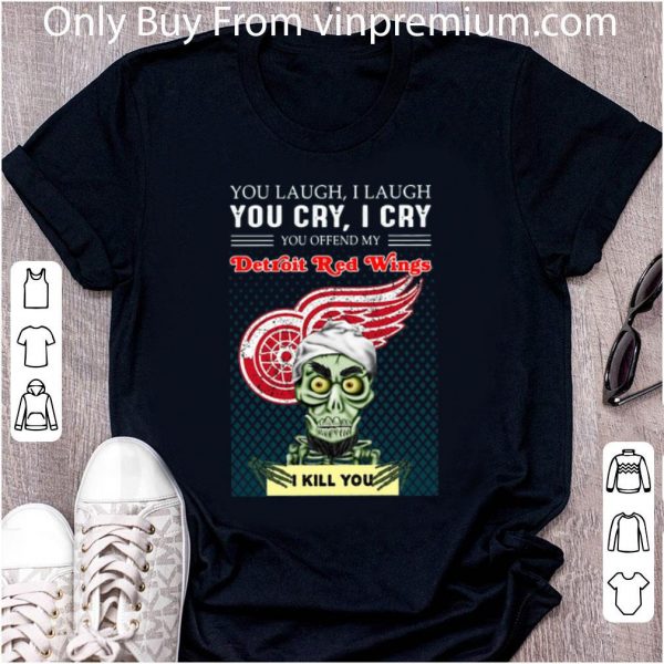 Pretty Jeff Dunham You Offened My Detroit Red Wings I Kill You shirt 2