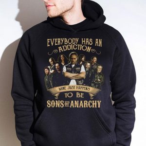 Official Everybody Has An Addiction Mine Just Happens To Be Sons Of Anarchy All Character shirt 7