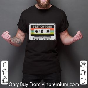 Great Best Of 1980 40th Birthday Vintage Cassette shirt 5