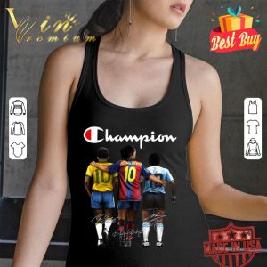 Funny Logo Champion No. 10 Pele Ronaldinho Diego Maradona Signatures shirt 6