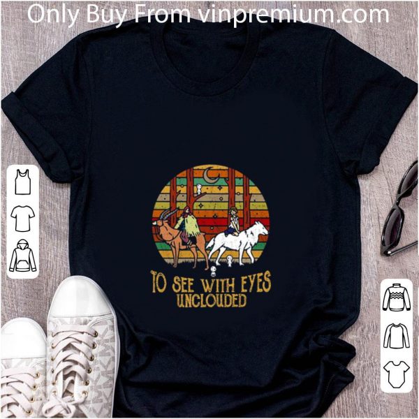 Awesome Mononoke and Ashitaka To see with eyes unclouded retro shirt 2