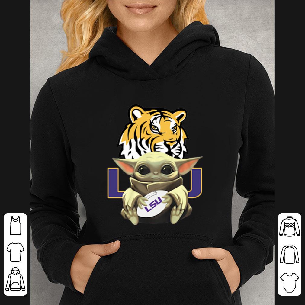 Hot Baby Yoda Hug LSU Tigers Star Wars shirt