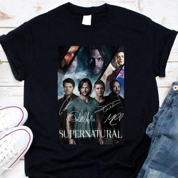 Best All character Supernatural Signatures Poster shirt 1