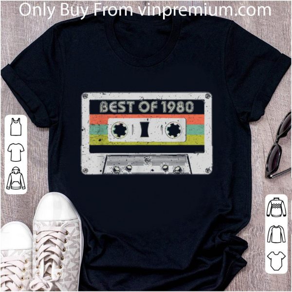 Great Best Of 1980 40th Birthday Vintage Cassette shirt 2