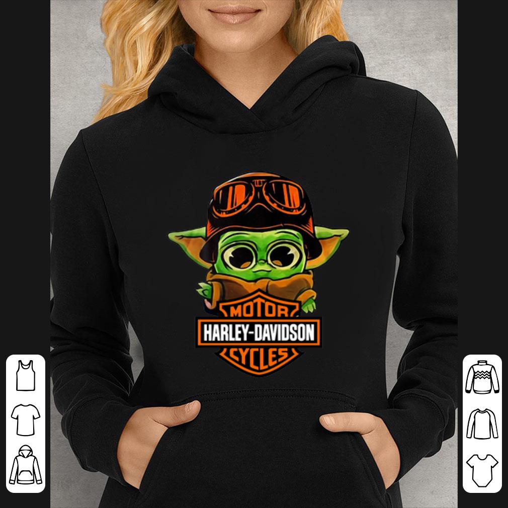 Hot Star Wars Baby Yoda Motor Harley Davidson Cycles shirt