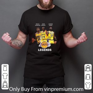 Premium Magic Johnson Kobe Bryant Lebron James Los Angeles Lakers legends shirt 5