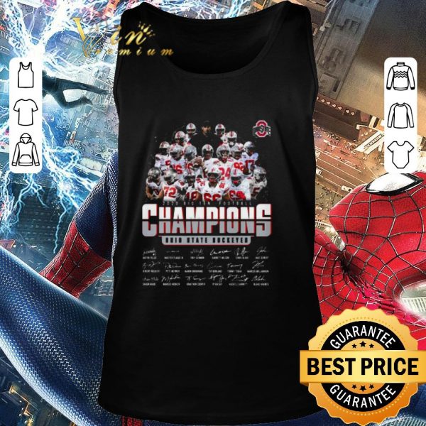 Hot 2020 Big Ten Football Champions Ohio State Buckeyes Signatures shirt 2