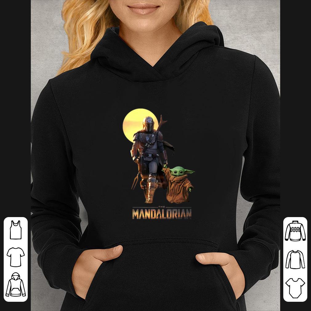 Awesome The Mandalorian And Baby Yoda Moon shirt