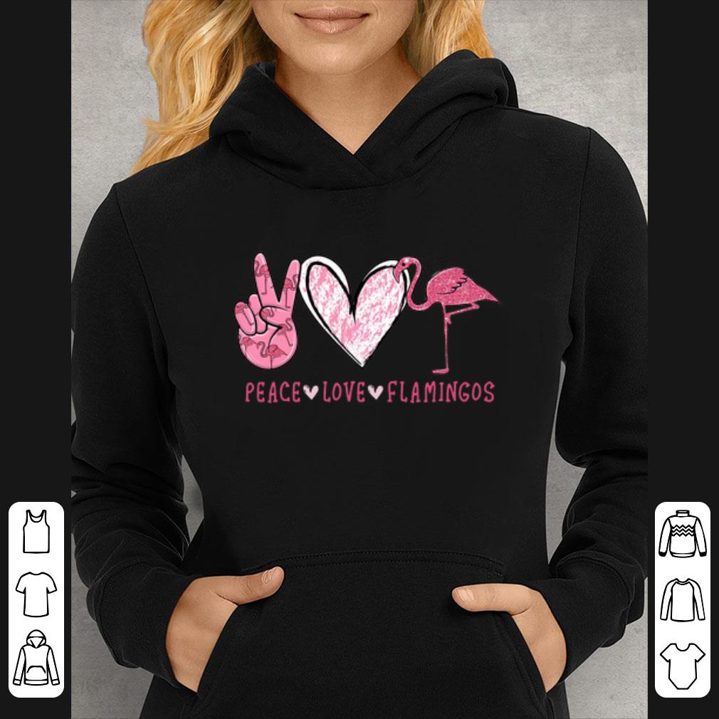 Hot Peace Love Pink Diamonds Flamingos shirt