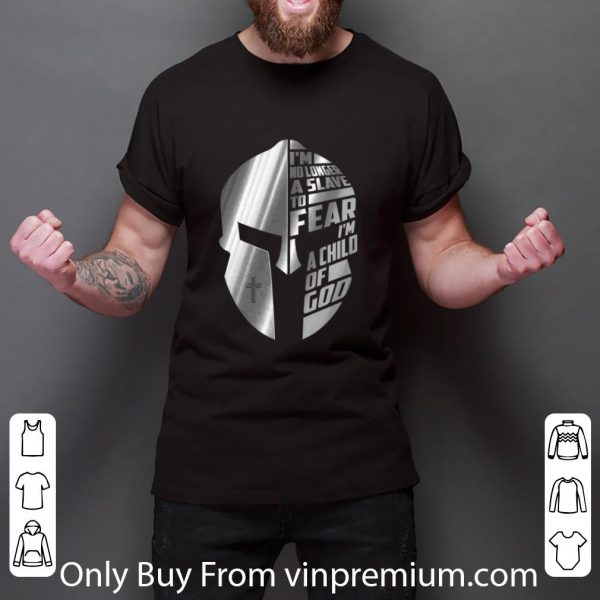 Pretty Warrior i'm no longer a slave to fear i'm a child of god shirt 3