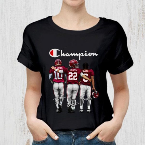 Premium Logo Champion Alabama Crimson Tide Jones Harris Smith Signatures shirt 2