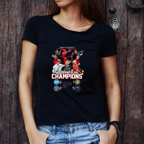 Great Roger Federer Simply Perfect 20 Grand Slam Champions shirt 1